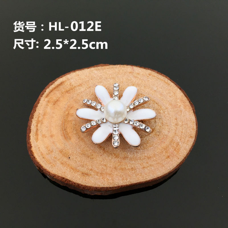 合金饰品配件 水钻珍珠花朵盘扣合金配件手工头饰发饰发夹diy材料
