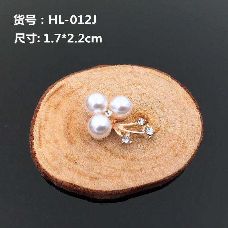 合金饰品配件 水钻珍珠花朵盘扣合金配件手工头饰发饰发夹diy材料