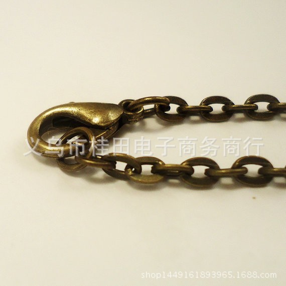 服饰饰品配件项链链条批发 十字平压链 O字链 吊坠配链 挂龙虾扣