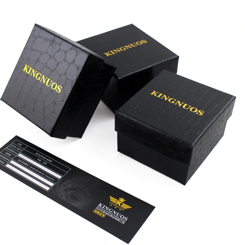 Exquisite Gold-Stamped Original Watch Box, Watch Packaging Box, Imitation Leather Crocodile Skin Pattern Watch Box, Factory Direct Sales