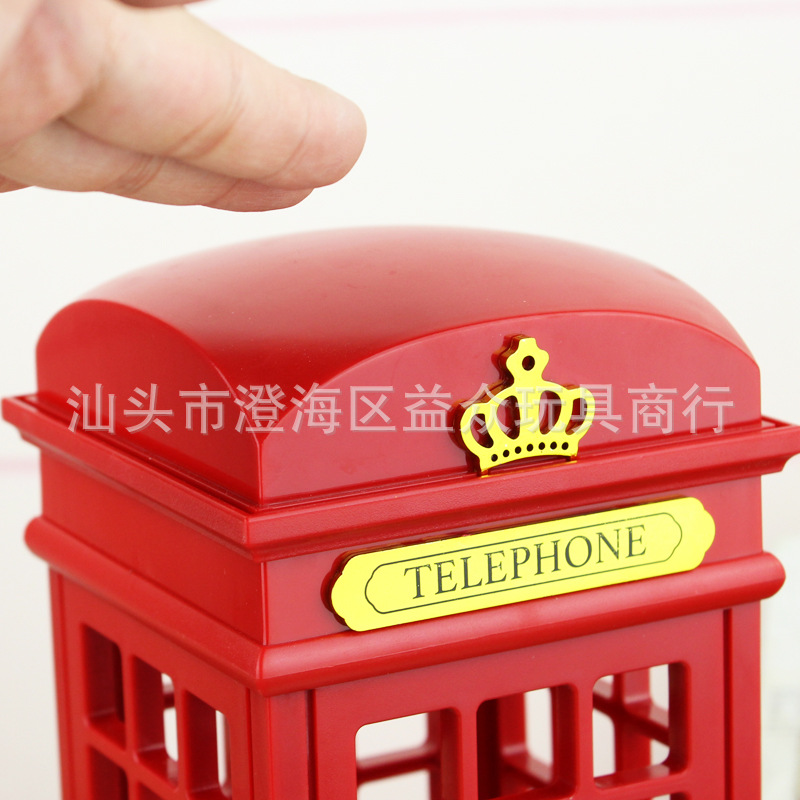 European British Telephone Booth Table Lamp, Unique Charging Led Adjustable Touch Table Lamp, Night Light Specially Designed for Export