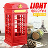 European British Telephone Booth Table Lamp, Unique Charging Led Adjustable Touch Table Lamp, Night Light Specially Designed for Export