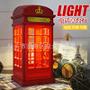 European British Telephone Booth Table Lamp, Unique Charging Led Adjustable Touch Table Lamp, Night Light Specially Designed for Export