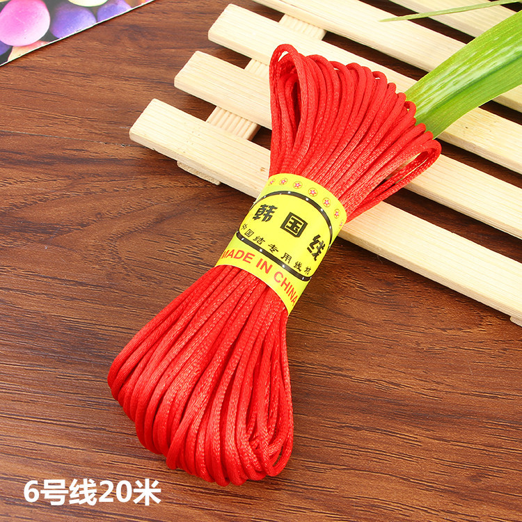 Bracelet Necklace Rope Chinese Knot Wire Red Rope No. 5 No. 6 No. 7 Wire Wholesale Handmade Hanging Rope Braided Wire