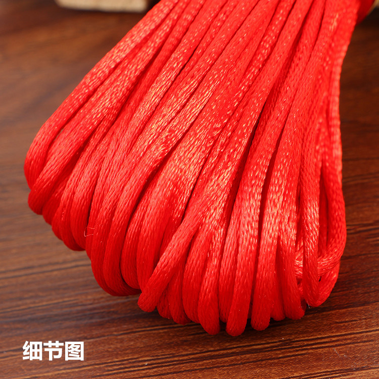 Bracelet Necklace Rope Chinese Knot Wire Red Rope No. 5 No. 6 No. 7 Wire Wholesale Handmade Hanging Rope Braided Wire