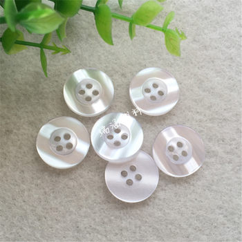 Resin Pearlescent Wide Button School Uniform Shirt Corrugated Button Translucent Button Children's Clothing Dyeable Moonlight Button