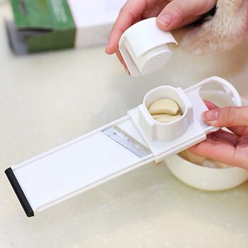 Household Onion Device Ginger Garlic Stainless Steel Vegetable Press Garlic Slicer Garlic Cutter Garlic Planer Tool Stainless Steel Planer