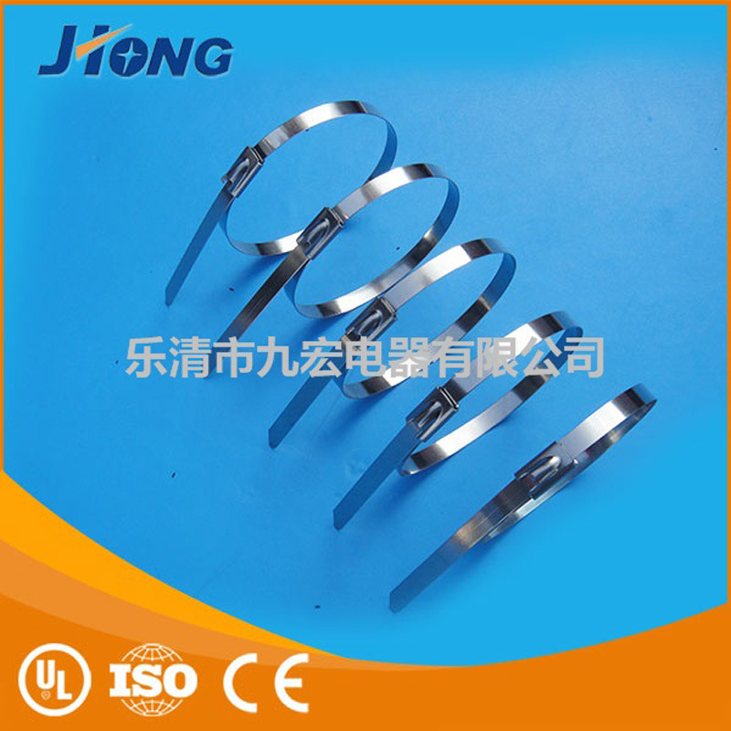 3.6mm width steel ball self-locking stainless steel cable ties metal cable ties Jiuhong manufacturers wholesale