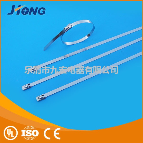 3.6mm width steel ball self-locking stainless steel cable ties metal cable ties Jiuhong manufacturers wholesale