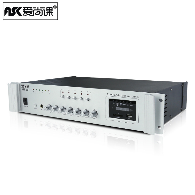 Aishang class USB-60F Bluetooth constant pressure amplifier ceiling speaker background music Campus system power amplifier 60W