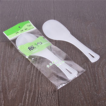 Factory direct thick plastic white spoon non-stick spoon rice cooker rice spoon 1 yuan 2 yuan store department store wholesale