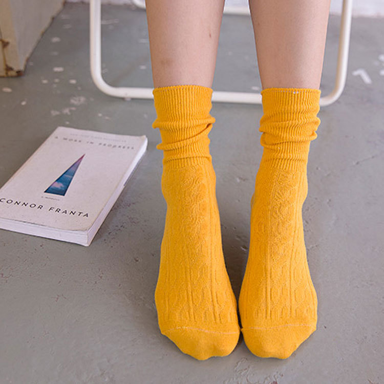 04堆堆袜子女春季新款厂家批发百搭男女棉中筒袜子透气情侣袜子