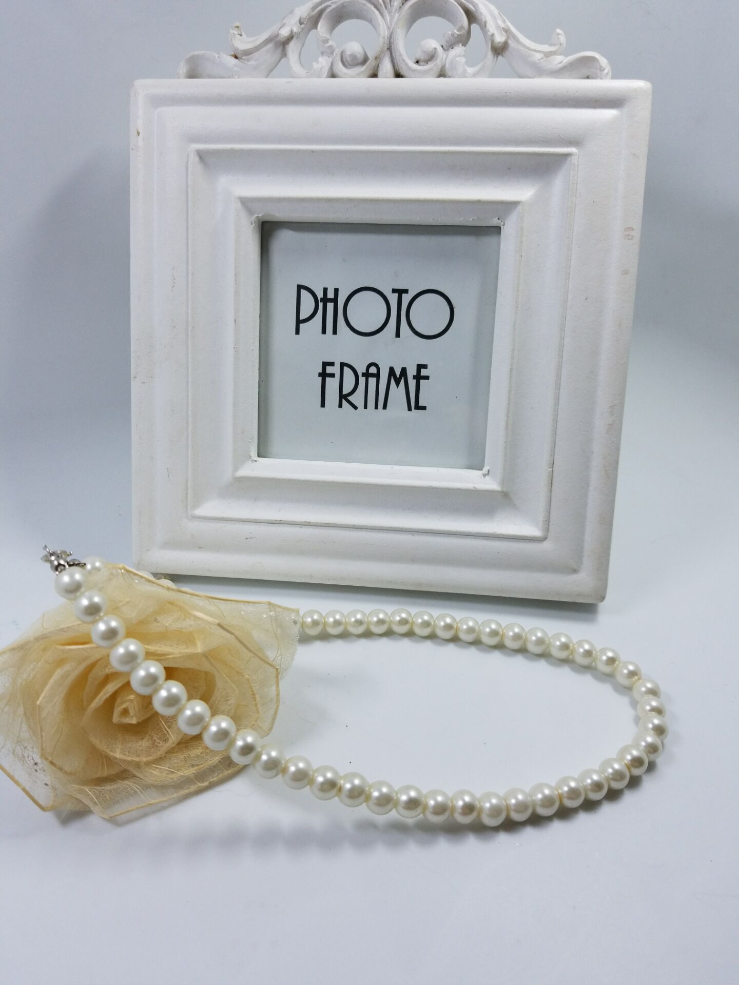 女款玻璃仿珍珠短项链百搭珍珠饰品DIY毛衣链锁骨韩版潮流国风