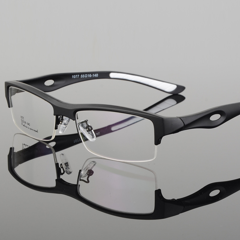 Men's Glasses Frame Sports Half-Rim Glasses Frame Factory Direct Sales Half-Rim Sports Flat Glasses Glasses