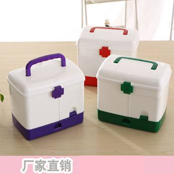 Family Large and Small Medicine Box Multi-layer First Aid Box Household Plastic Medicine Box Medicine Storage Box Multi-layer Portable Medicine Box