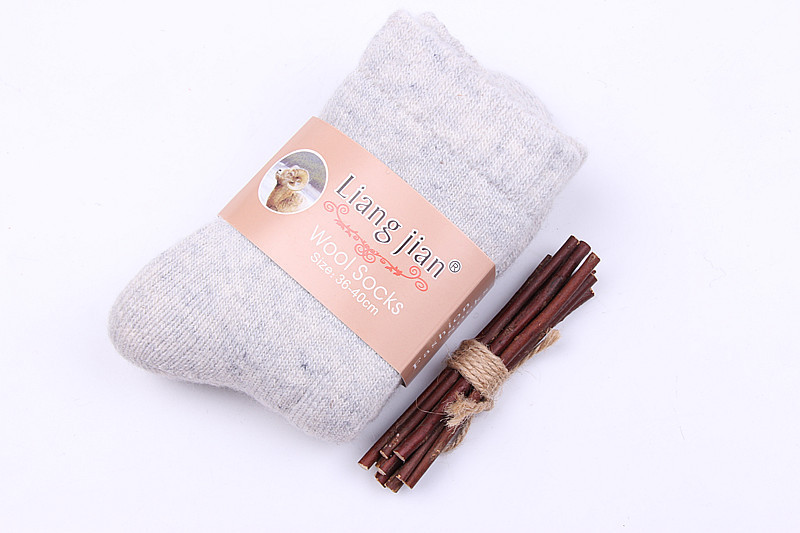 超厚兔羊毛袜子加厚毛圈袜男士冬季中筒袜纯色女士多色巨厚雪地袜