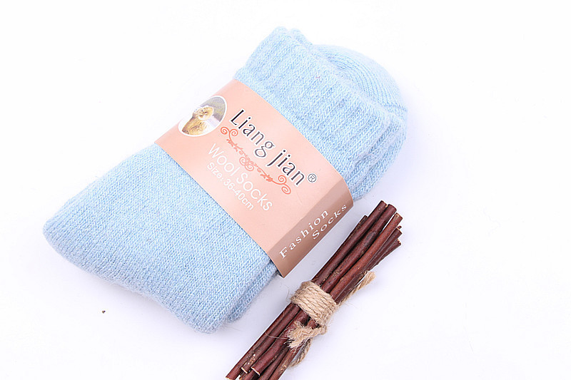 超厚兔羊毛袜子加厚毛圈袜男士冬季中筒袜纯色女士多色巨厚雪地袜