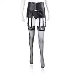 PVC PU Leather Lingerie Bondage Suspender Garter T-Back Set OEM Game Costume for Couples