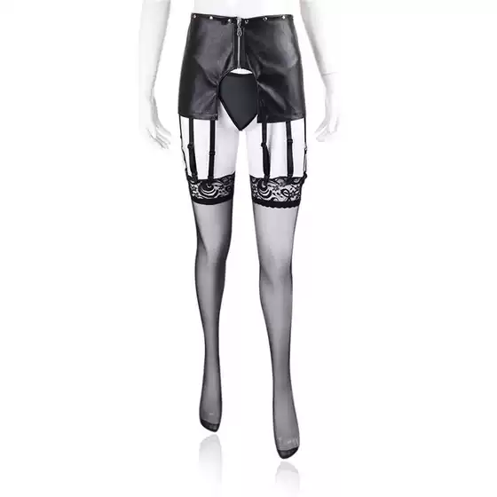 PVC PU Leather Lingerie Bondage Suspender Garter T-Back Set OEM Game Costume for Couples