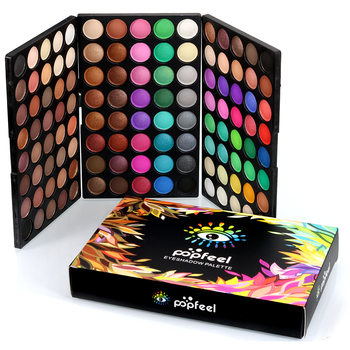 POPFEEL cross-border color makeup 120 color eye shadow plate stage makeup Cosplay Pearl matte multi-color eye shadow