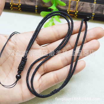 16*4 flat knot DIY hand-woven adjustable length Crystal Jade pendant necklace jewelry lanyard wholesale