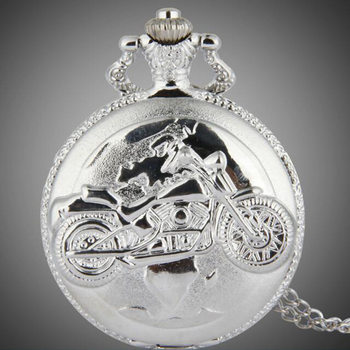 Foreign trade large retro motorcycle pocket watch retro pocket watch manufacturers wholesale motorcycle quartz pocket watch 8954