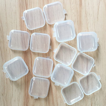 Earplug Box Storage Box Fish Hook Box Jewelry Mini Small Box Thumbtack Box Screw Transparent Plastic Small Square Box