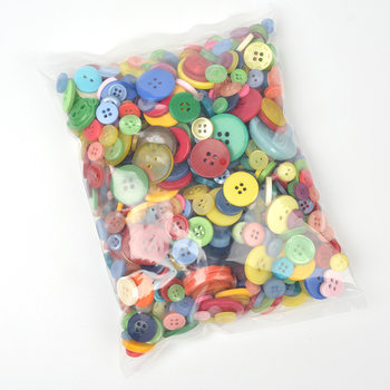 In Stock! Round Mixed Colorful Resin Buttons Wholesale DIY Handmade Buttons Painted Buttons Flower Material Package