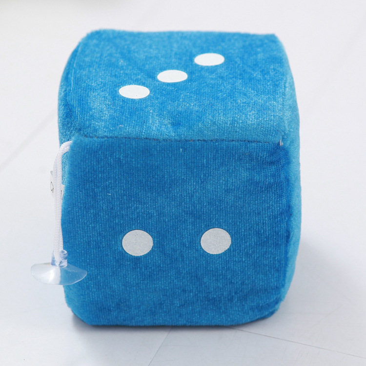 毛绒骰子抓机玩具吸盘挂件 卡通色子创意礼物 厂家批发