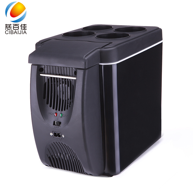 6L Convenient Car Refrigerator Small Mini Refrigeration Mini Refrigerator Car Refrigerator Single Car Cold and Hot Box