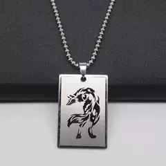 European and American Stainless Steel Jewelry Men's Necklace Women's Sweater Chain Titanium Steel Pendant Wolverine Korean Style Dragon Accessories Wolf Totem
