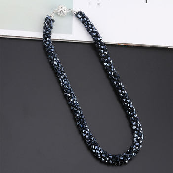 Original Handmade Crystal Beaded Necklace Necklace Korean Fashion Simple Short Clavicle Chain Decorations Women's All-match