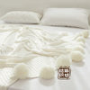 Cotton Wool Ball Knitted Blanket Beauty Salon Summer Throw Blanket Cotton Shawl Blanket with Towel Photo Props Sofa Blanket