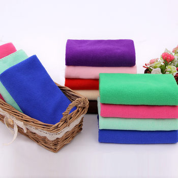 Microfiber towel car towel car wash towel 30*70 cleaning towel stall 20 small square towel car supplies