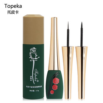 genuine goods Topeka gold diamond rose eyeliner female Topeka manufacturers wholesale quick-drying waterproof not easy to faint makeup