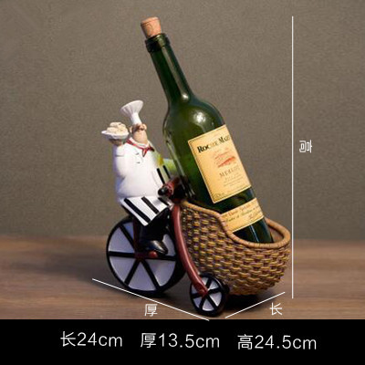 厨师树脂红酒架工艺品西餐厅家居装饰品摆件厨房水果摆设酒柜橱窗