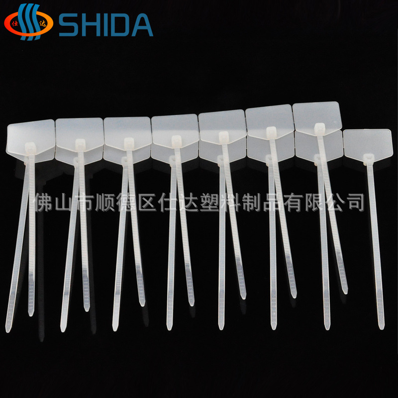 in stock color sign cable tie white nylon cable tie disposable self-locking label binding line with plastic seal