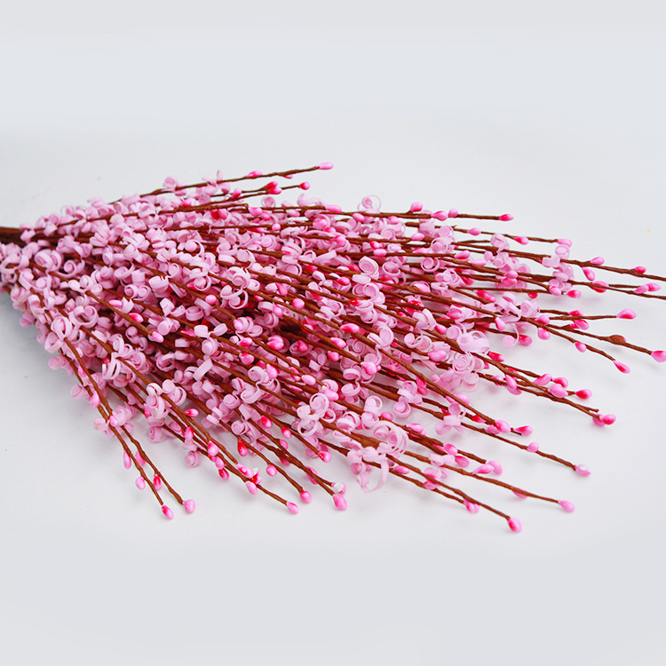 新款仿真草花跨境供应pe泡沫面珠草花气氛布置装饰花多色可选批发