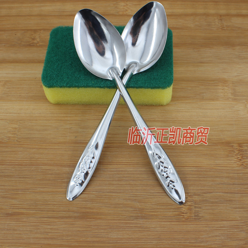 Wholesale stainless steel spoon commercial disposable watermelon spoon take-out spoon iron spoon net red watermelon dessert spoon
