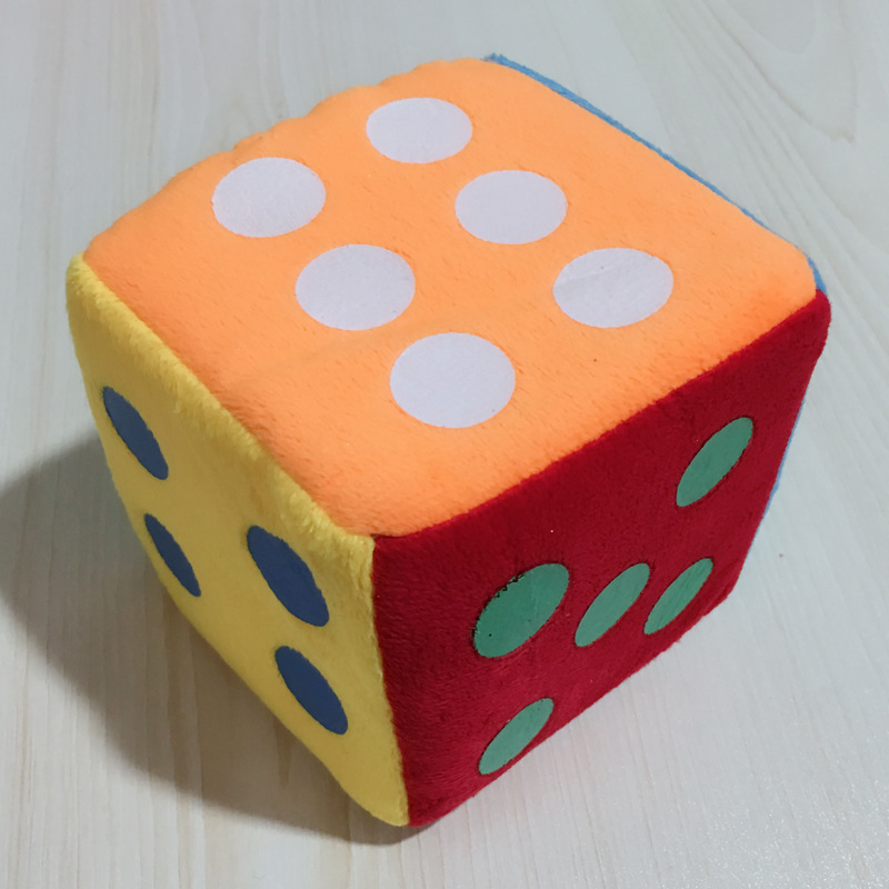 毛绒骰子抓机玩具吸盘挂件 卡通色子创意礼物 厂家批发