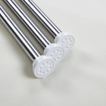Stainless Steel Non-perforated Telescopic Shower Curtain Rod Curtain Rod Clothes Drying Rod Straight Rod Bathroom Rod Installation-free Bathroom Curtain Rod