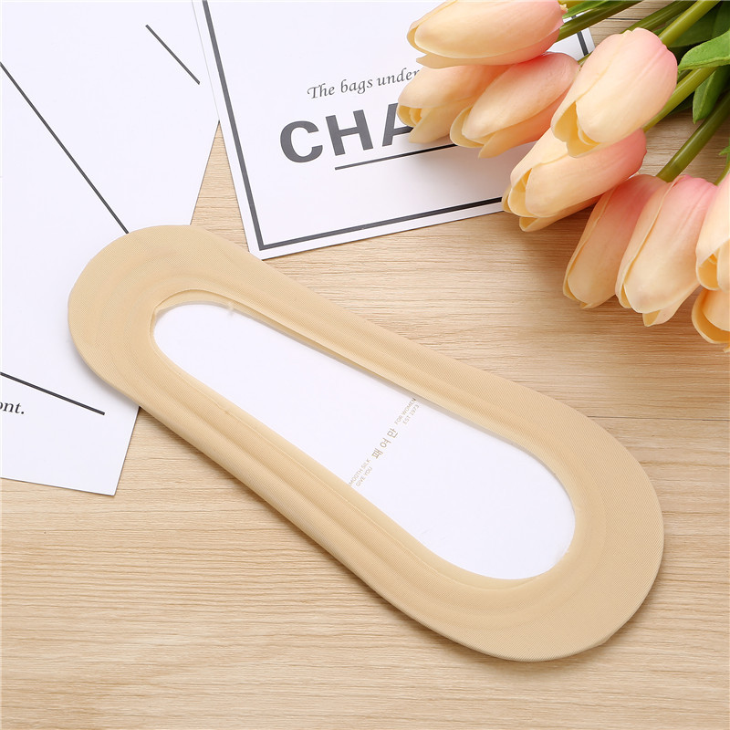 无痕冰丝船袜女夏季薄款棉底防滑一圈硅胶浅口鞋袜一片式隐形袜子