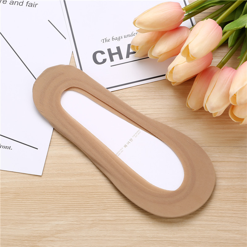 无痕冰丝船袜女夏季薄款棉底防滑一圈硅胶浅口鞋袜一片式隐形袜子