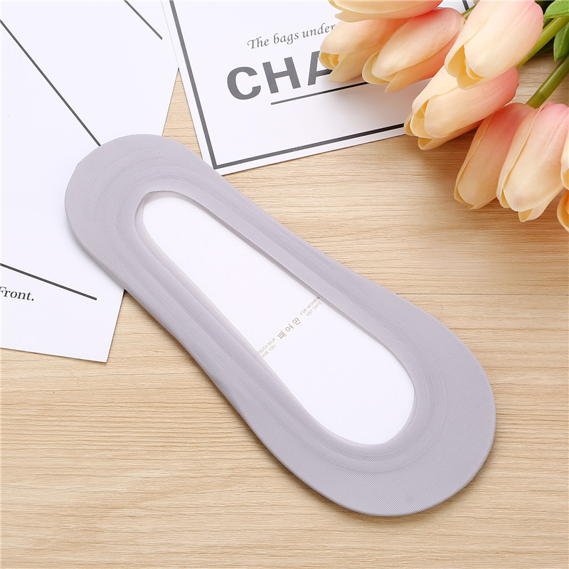 无痕冰丝船袜女夏季薄款棉底防滑一圈硅胶浅口鞋袜一片式隐形袜子