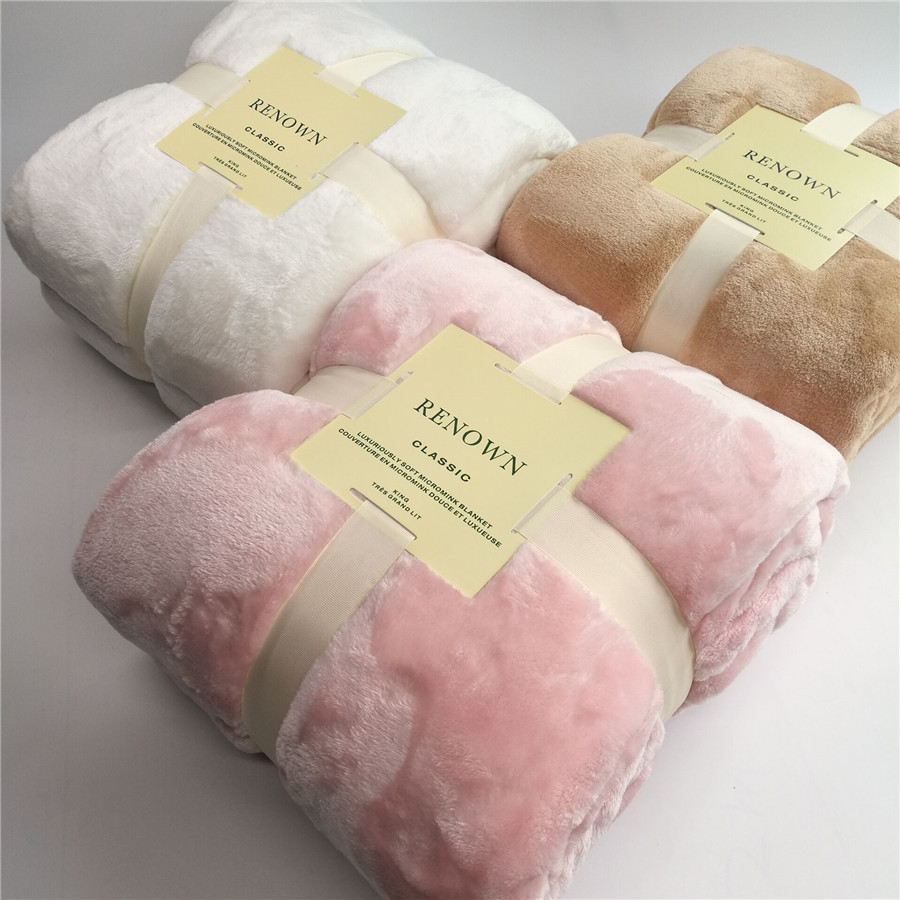 Blanket Flannel Blanket Small Winter Single Blanket Embroidered logo Office Lunch Break Air Conditioning Coral Fleece Nap Blanket