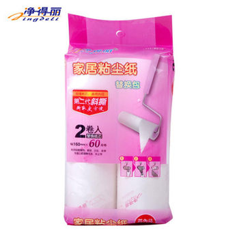 Jingdeli Home Tearable Dust Adhesive Paper Hair Adhesive Dust Removal Paper Roller 16cm Oblique Tear Replacement Paper Core FH8016