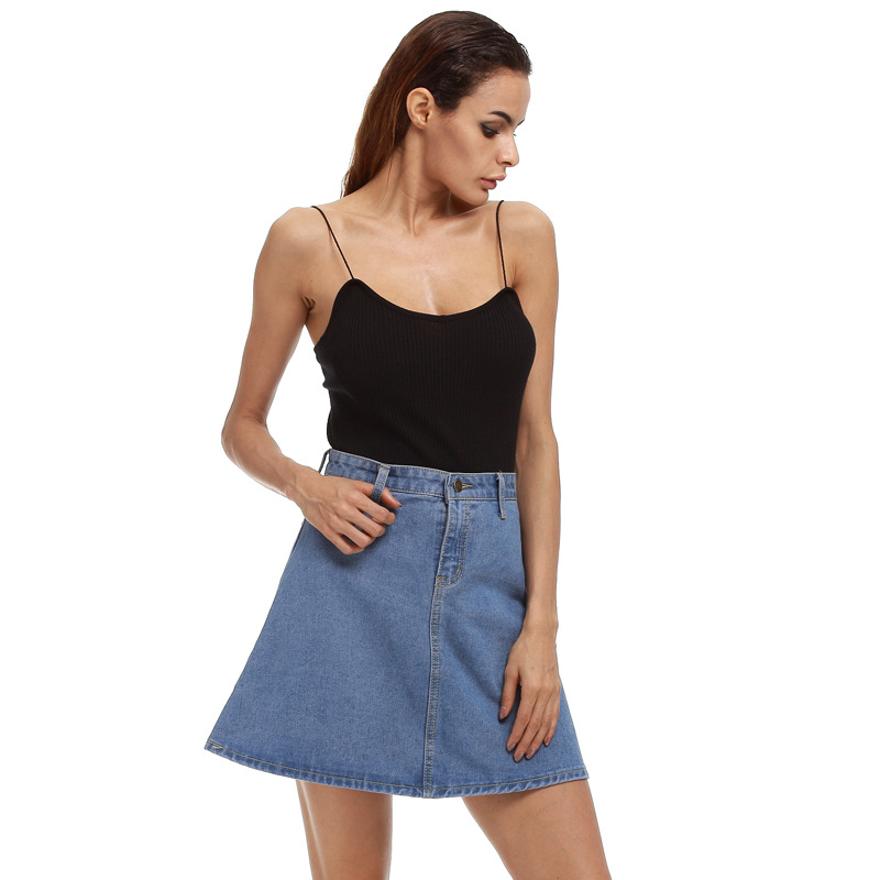 Plus Size Womens Denim A Line Skirt Casual Stylish Comfortable Perfect for Summer Outings Wholesale Available