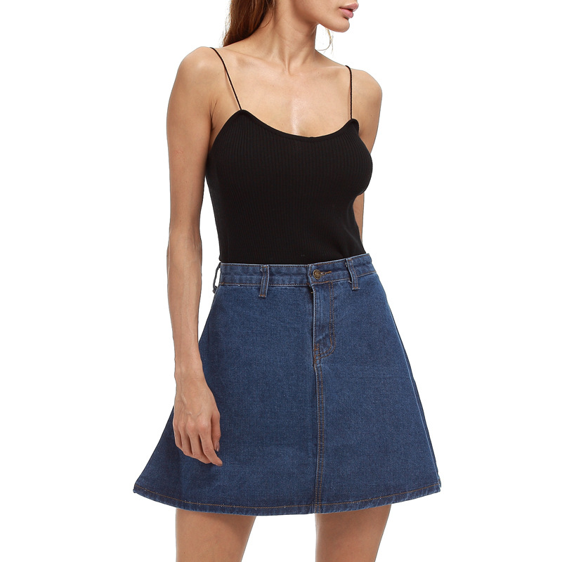 Plus Size Womens Denim A Line Skirt Casual Stylish Comfortable Perfect for Summer Outings Wholesale Available