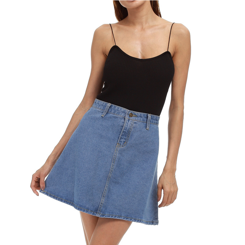 Plus Size Womens Denim A Line Skirt Casual Stylish Comfortable Perfect for Summer Outings Wholesale Available