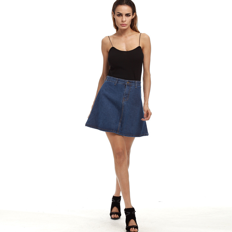 Plus Size Womens Denim A Line Skirt Casual Stylish Comfortable Perfect for Summer Outings Wholesale Available